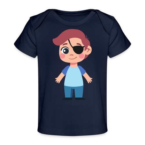 Boy with eye patch - Baby Organic T-Shirt