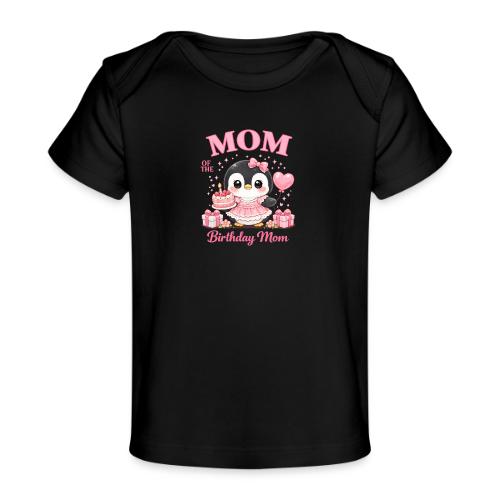 Cute Penguin Birthday Mom Kawaii Cake Balloon Gift - Baby Organic T-Shirt