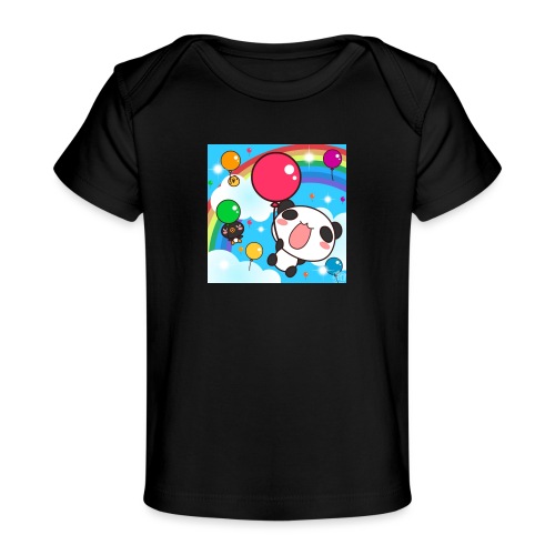 Rainbow with a panda - Baby Organic T-Shirt