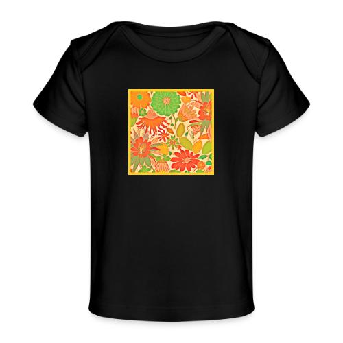 Vibrant Blossom Elegance Pattern - Baby Organic T-Shirt