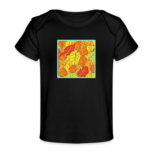 Neon Foliage Burst Vibrant Design - Baby Organic T-Shirt