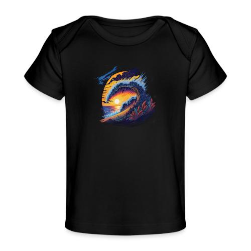 Rainbow Fire Wave - Baby Organic T-Shirt