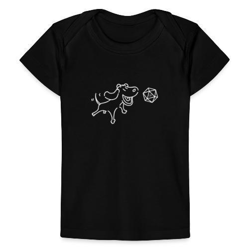 Cute Dog with D20 Dice - Baby Organic T-Shirt