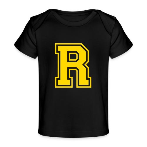Letter R – Capital Athletic Alphabet Monogram - Baby Organic T-Shirt