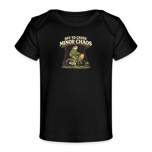 Minor Chaos Vintage Frog and Cat on Bicycle - Baby Organic T-Shirt