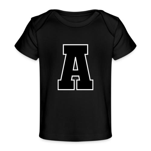 Varsity Letter A Athletic Monogram Design - Baby Organic T-Shirt