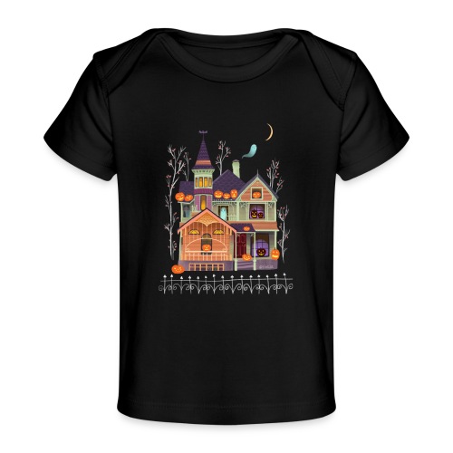 Jack-o'-lantern Haunted House - Baby Organic T-Shirt
