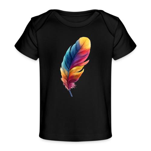 Rainbow Flight Feather - Baby Organic T-Shirt