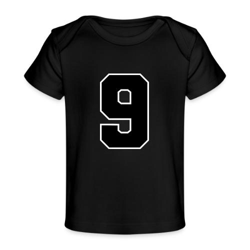 Varsity Number 9 Athletic Font - Baby Organic T-Shirt