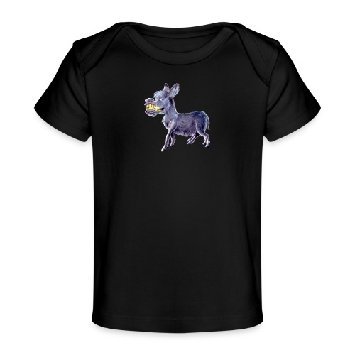 Funny Keep Smiling Donkey - Baby Organic T-Shirt