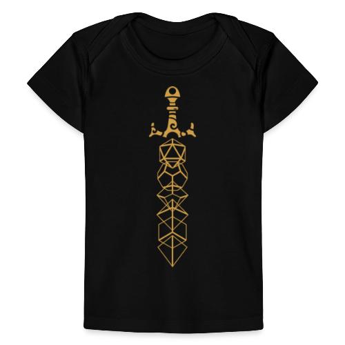 Gold Polyhedral Dice Sword - Baby Organic T-Shirt