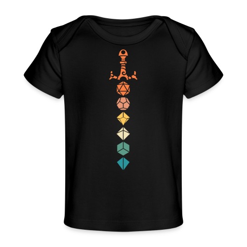 Retro Polyhedral Dice Sword - Baby Organic T-Shirt