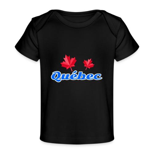 Québec with two red maple leaves - Baby Organic T-Shirt