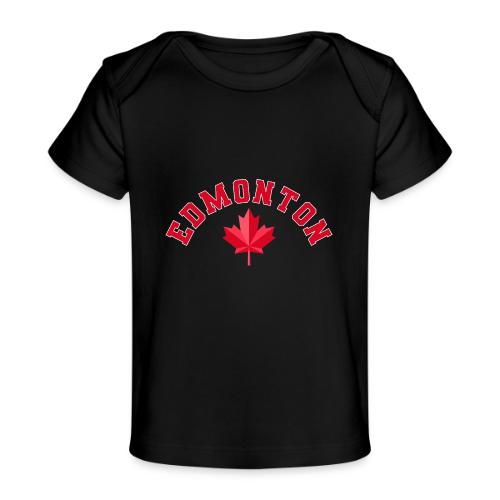 Edmonton with maple leaf - Baby Organic T-Shirt