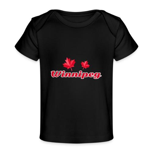 Winnipeg with two red maple leaves - Baby Organic T-Shirt
