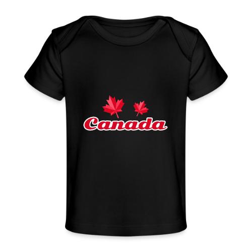 Canada with two maple leaves - Baby Organic T-Shirt