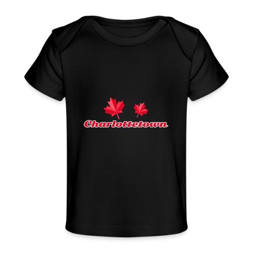 Charlottetown with two red maple leaves - Baby Organic T-Shirt