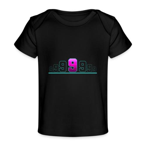Number 9 in Magenta: Varsity Font - Baby Organic T-Shirt