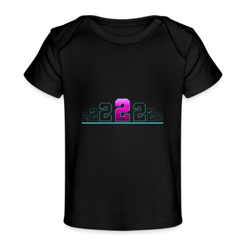Number 2 in Magenta: Varsity Font - Baby Organic T-Shirt
