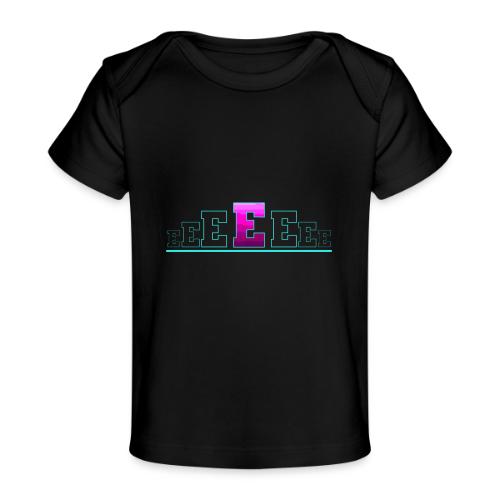 Letter E – Capital Varsity Alphabet Monogram - Baby Organic T-Shirt