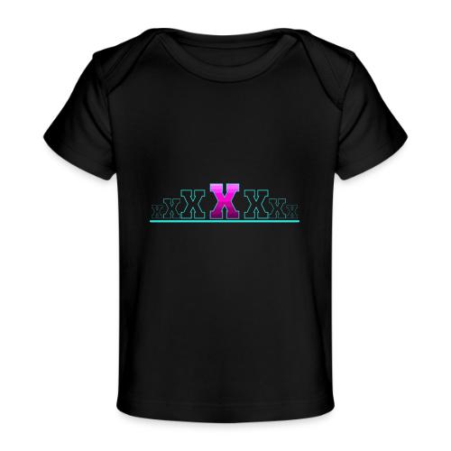 Letter X – Capital Varsity Alphabet Monogram - Baby Organic T-Shirt