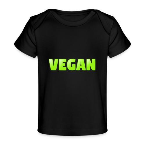 Vegan Bold Green Typography Design - Baby Organic T-Shirt