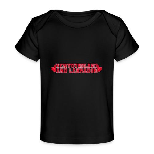 Newfoundland and Labrador with maple leaf - Baby Organic T-Shirt
