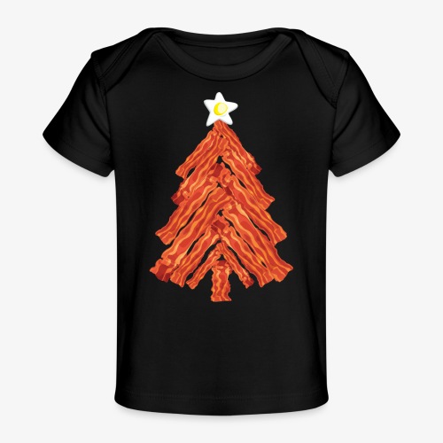Funny Bacon and Egg Christmas Tree - Baby Organic T-Shirt