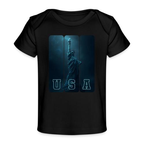 Neon Liberty USA Triptych - Baby Organic T-Shirt