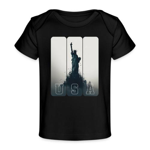 USA: Liberty Rising Over Manhattan - Baby Organic T-Shirt