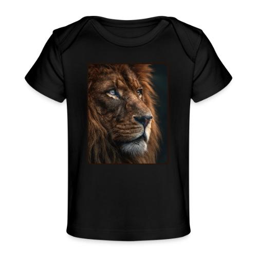 Lion Portrait Majestic Wildlife Design - Baby Organic T-Shirt