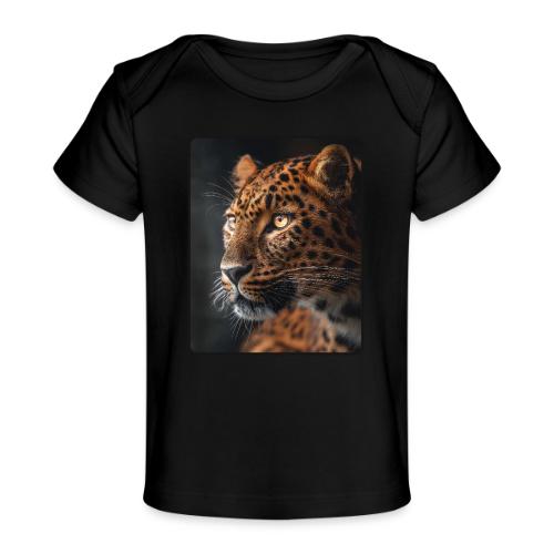 Amur Leopard Face Wildlife Design - Baby Organic T-Shirt