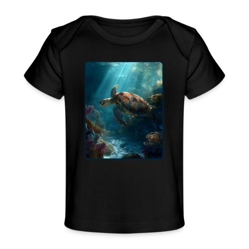 Sea Turtle Coral Reef Design - Baby Organic T-Shirt