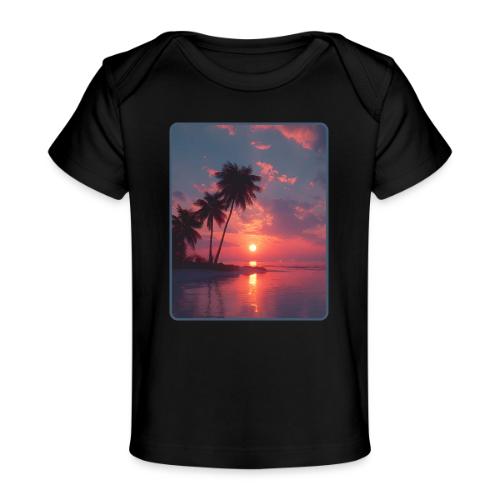Tropical Sunset Ocean Reflection Design - Baby Organic T-Shirt