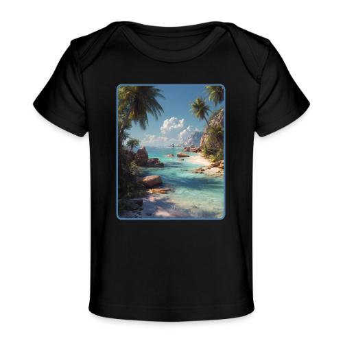 Tropical Island Paradise Ocean Design - Baby Organic T-Shirt