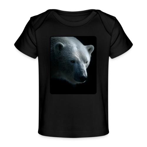 Polar Bear Close-Up Wildlife Design - Baby Organic T-Shirt
