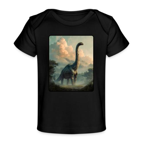 Brachiosaurus Prehistoric Scene Design - Baby Organic T-Shirt
