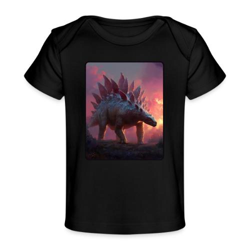 Stegosaurus Sunset Forest Design - Baby Organic T-Shirt