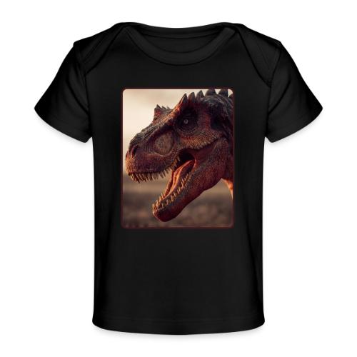 T Rex Roaring Close-Up Design - Baby Organic T-Shirt