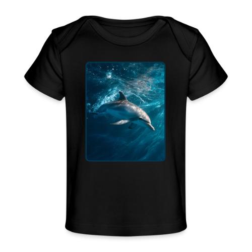 Dolphin Sunlit Ocean Serenity Design - Baby Organic T-Shirt