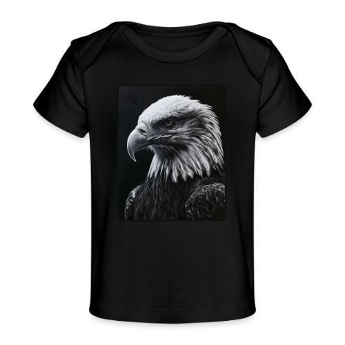 Black White Bald Eagle Design - Baby Organic T-Shirt