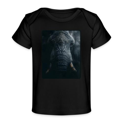 Shadow Elephant Intense Eyes Design - Baby Organic T-Shirt