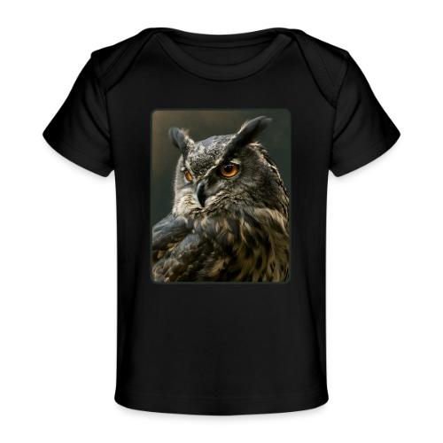 Eurasian Eagle Owl Portrait Design - Baby Organic T-Shirt