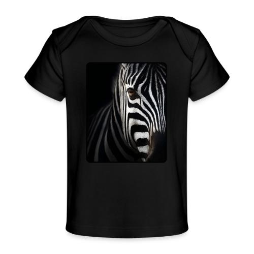 Zebra High Contrast Portrait Design - Baby Organic T-Shirt