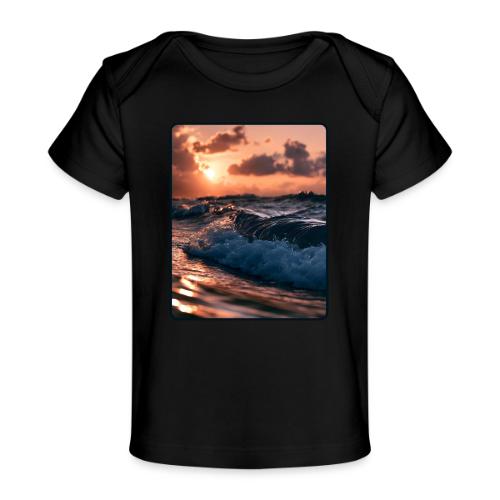 Golden Sunset Ocean Wave - Baby Organic T-Shirt