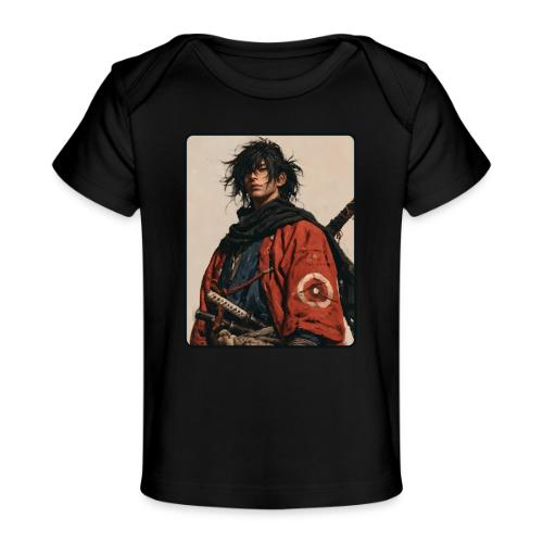 Young Samurai Warrior Portrait - Baby Organic T-Shirt