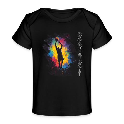 High Energy Basketball Paint Splatter Art - Baby Organic T-Shirt