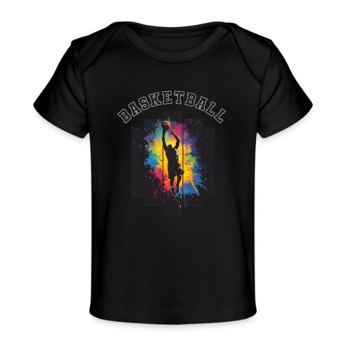 Basketball Slam Dunk Splash Design - Baby Organic T-Shirt
