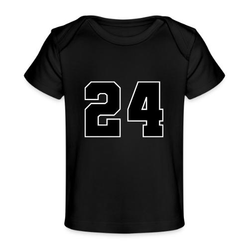 Varsity Number 24 College Font - Baby Organic T-Shirt