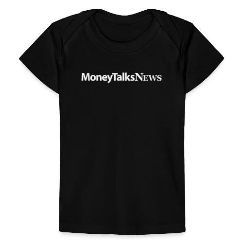 Money Talks News Logo - White - Baby Organic T-Shirt